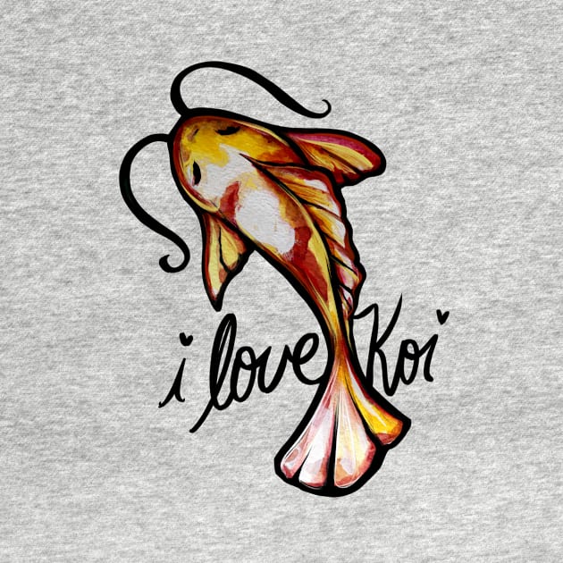 I Love Koi Fish by bubbsnugg